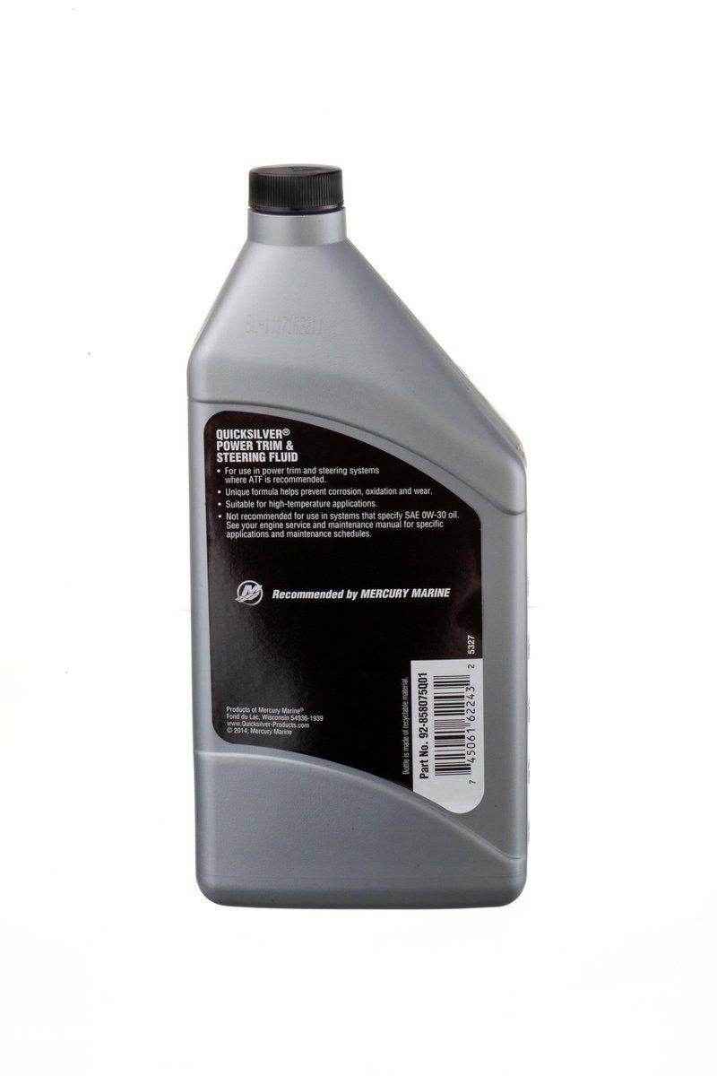 1 Qt. Power Trim and Steering Fluid | Quicksilver 92 - 858075Q01 - MacombMarineParts.com
