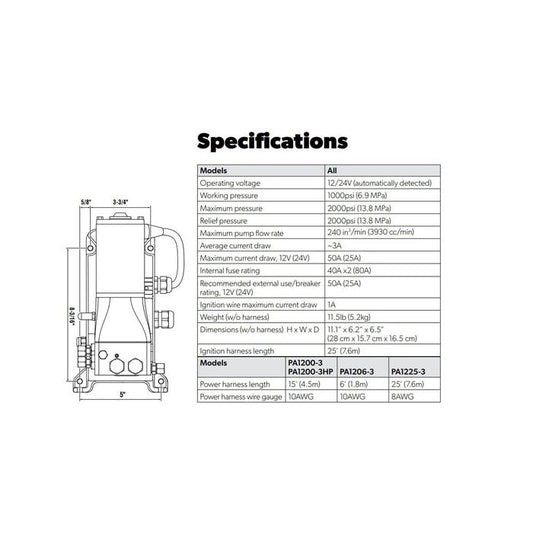 12/24 volt Hydraulic Steering Power Assist Unit | SeaStar Solutions PA1200-3