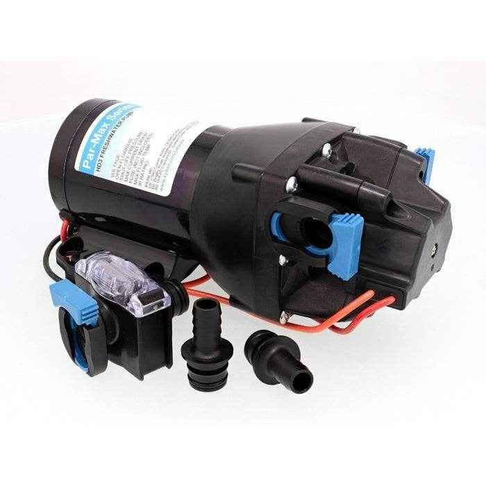 12V 3 GPM Par-Max HD3 Freshwater Pressure Pump | Jabsco Q301J-118S-3A