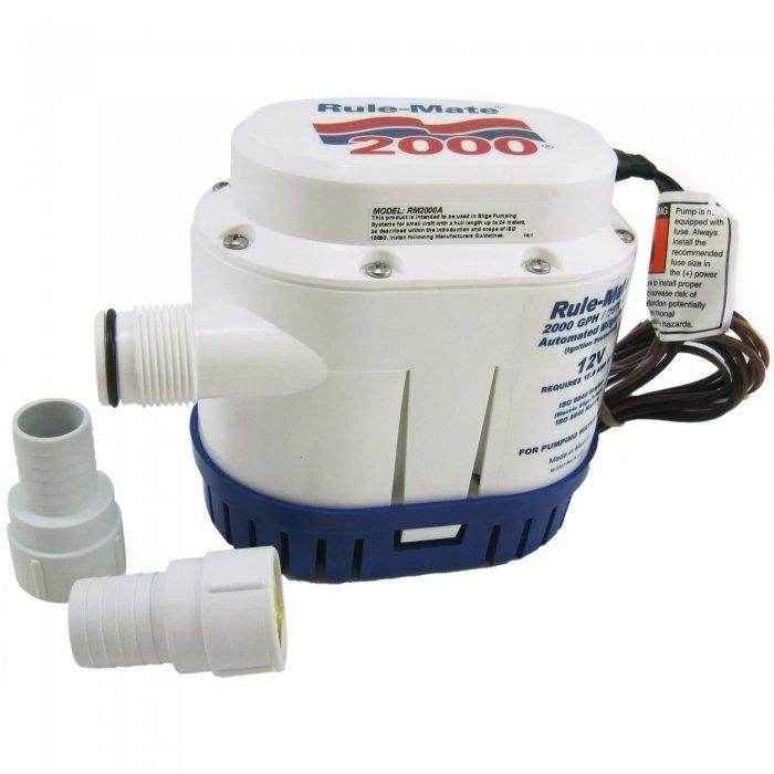 2000 GPH Rule - Mate Fully Automated Bilge Pump | Rule RM2000A - MacombMarineParts.com