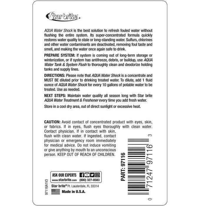 Aqua Water Shock Concentrate, 16 ounce | Star brite 097116