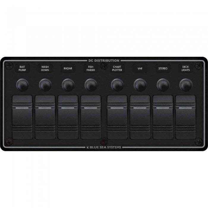Blue Sea 8 Position Water Resistant Breaker Panel 8371