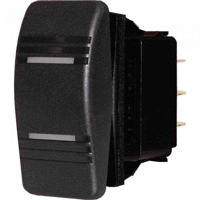 Blue Sea On-Off-On Water Resistant Black Contura Switch 8283