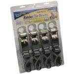 Boat Buckle 1 In. X 15 Ft. Ratchet Tie-Down Value 4 Pack F12636