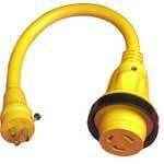 Marinco Pigtail Adapter Plus 30A To 15A W/ Locking Screw 104Spp