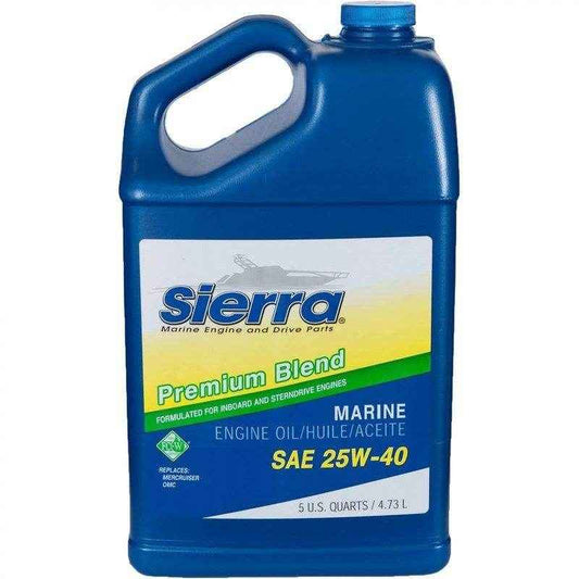 Premium Blend Marine Engine Oil 25W-40 - 5 Quart | Sierra 18-9400-4