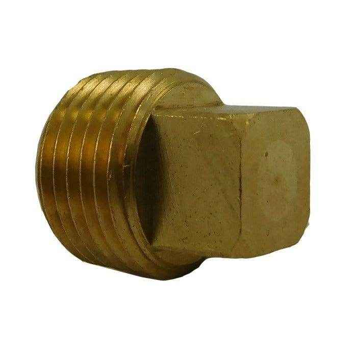 Square Head Pipe Plug Fitting, Brass - 1/4 inch | ACR Industries 28-085