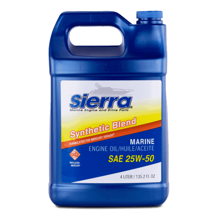 Synthetic Blend Outboard Engine Oil 4 Liter - 25W-50 | Sierra 18-9552-3