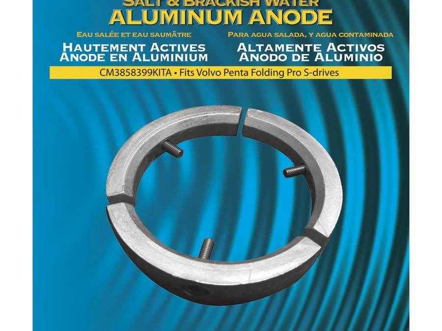 Volvo 4-Blade Folding Prop Anode Kit Aluminum | Martyr CM3584442KITA
