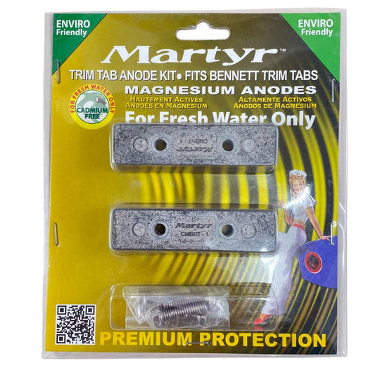 Anode Kit Bennett Trim Tab Magnesium | Martyr CMBNT1AKITM - MacombMarineParts.com