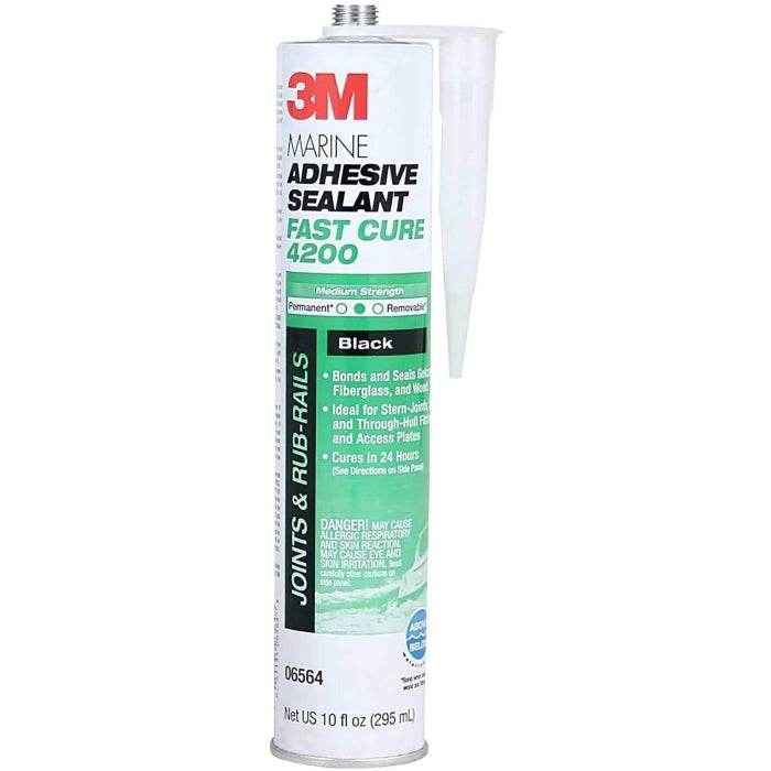 Black 4200 Marine Adhesive Sealant Cartridge Fast Cure - 10 oz. | 3M 06564 - MacombMarineParts.com