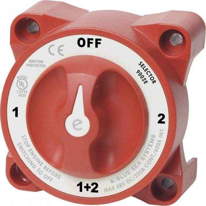 Blue Sea Red E - Series Battery Switch 4 Pos. 9002E - MacombMarineParts.com