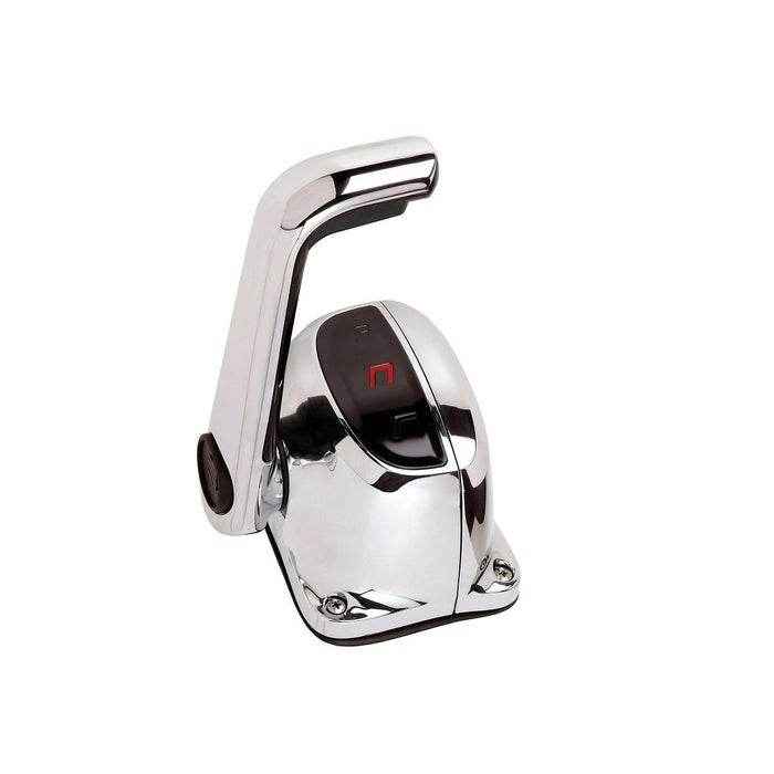 Chrome Single Lever Top Mount Control with Neutral Lock - No Trim Switch | Uflex USA B501CH/L - MacombMarineParts.com