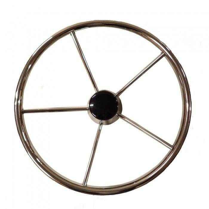 Destroyer Style Boat Steering Wheel Non - Magnetic Stainless Steel - 15.5 in. | Uflex USA V43 - MacombMarineParts.com