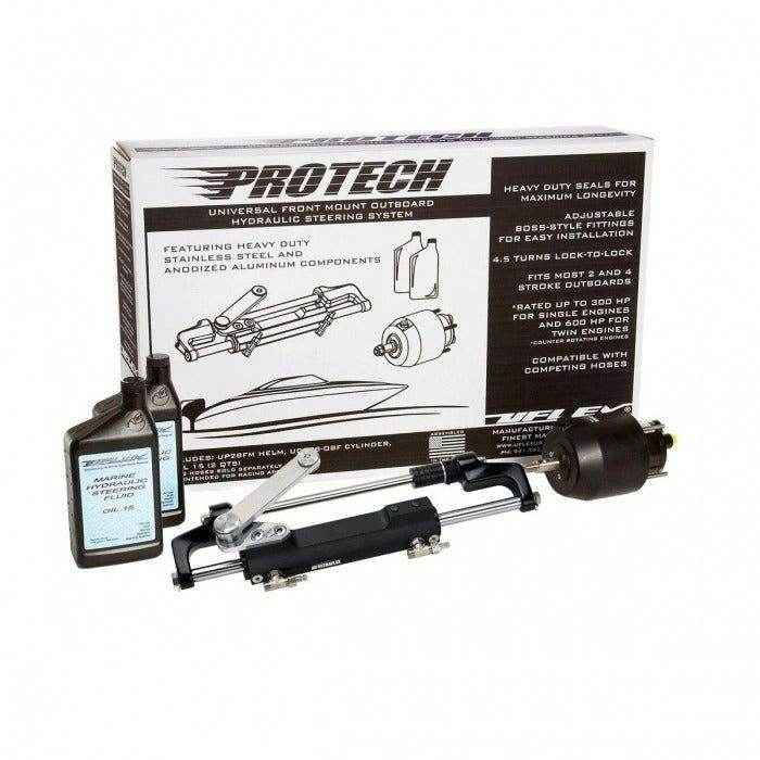 Front Mount Outboard Hydraulic Steering System | Uflex PROTECH 2.1 - MacombMarineParts.com