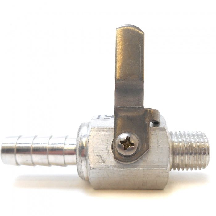Fuel Shut - Off Valve Aluminum 1/4" NPTF x 3/8" Barb | EVM S/V 120 - 1438 - MacombMarineParts.com
