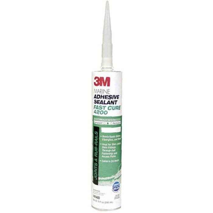 Marine Adhesive Sealant 4200 White Fast Cure Cartridge - 10 oz. | 3M 06560 - MacombMarineParts.com