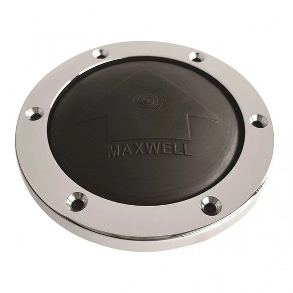 Black Foot Switch with Stainless Steel Trim Ring | Maxwell P19001 - macomb-marine-parts.myshopify.com