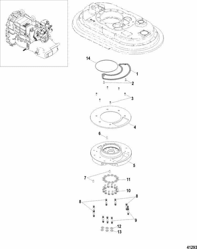 Mercury Adaptor Plate Stud Zeus 16-8M0007531
