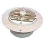 Msi 4 In. White Round Damper Vent - MacombMarineParts.com