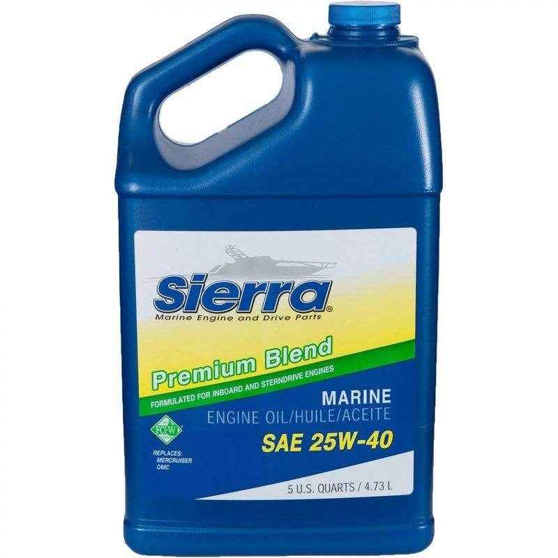Premium Blend Marine Engine Oil 25W - 40 - 5 Quart | Sierra 18 - 9400 - 4 - MacombMarineParts.com