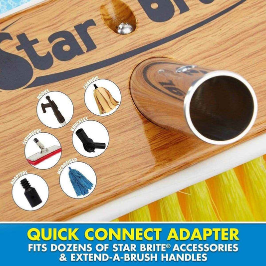 Premium Synthetic Wood Brush - Soft - Yellow | Star Brite 040170 - MacombMarineParts.com