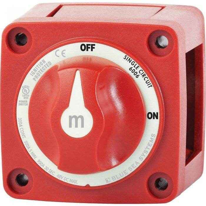 Red M Series Battery Switch | Blue Sea 6006 - MacombMarineParts.com