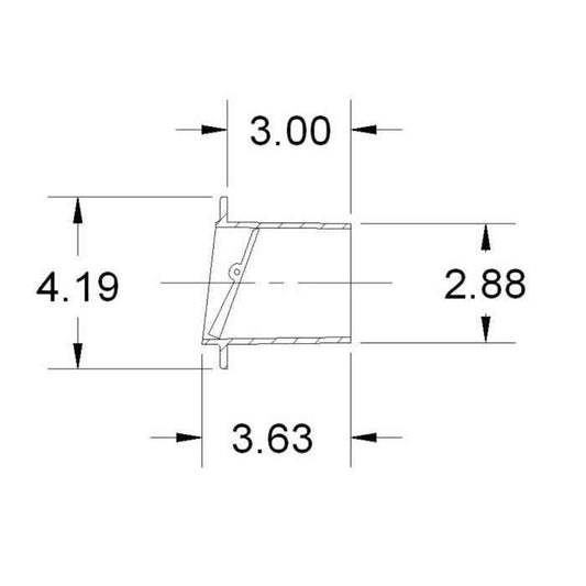 Scupper Drain Fitting 3 inch White | Centek 1200134 - MacombMarineParts.com