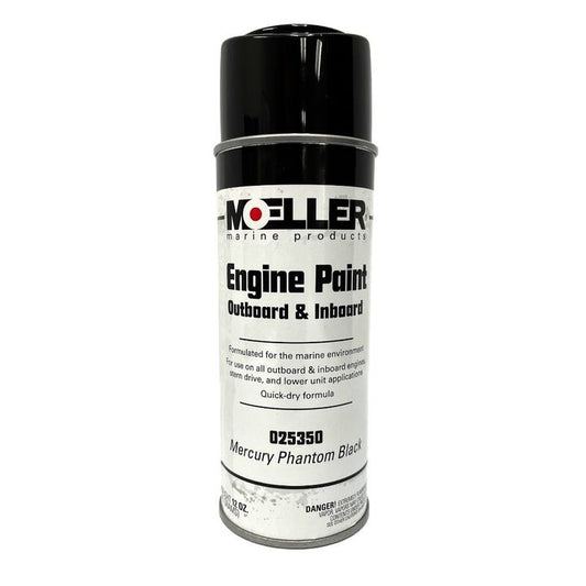 Spray Paint Mercury Phantom Black - 12 oz. | Moeller Marine 25350 - MacombMarineParts.com
