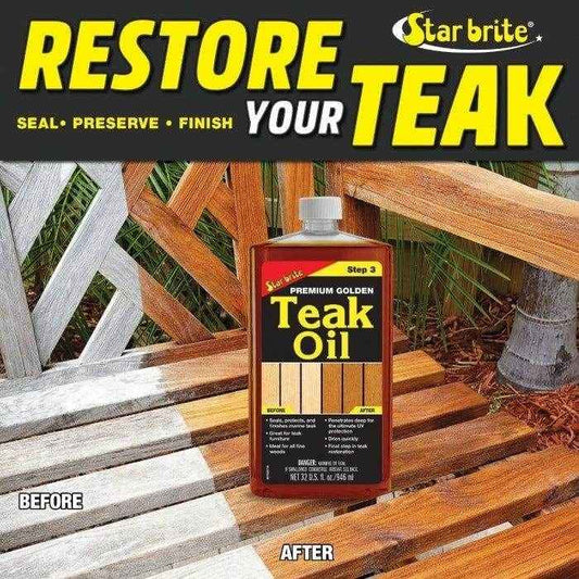 Teak Oil Premium Golden - 1 Gal. | Star Brite 085100 - MacombMarineParts.com