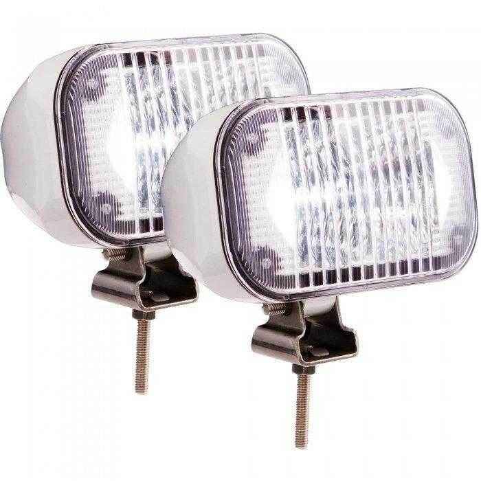 White Housing LED Docking Light Kit 2 Pack | Optronics DLL50WC - MacombMarineParts.com