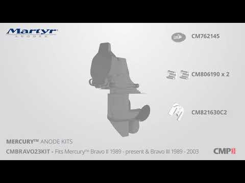 Mercruiser Bravo II und III Aluminium Anodenkit | Martyr CMBRAVO23KITA