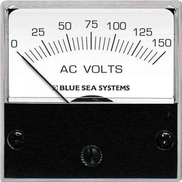 0 - 150 Volt Analog AC Micro Voltmeter | Blue Sea 8244 - MacombMarineParts.com