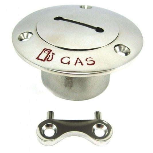 1 1/2" Pipe Gas Deck Fill With Key | Whitecap Industries 6031 - MacombMarineParts.com