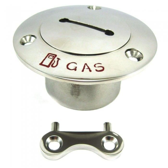 1 1/2" Pipe Gas Deck Fill With Key | Whitecap Industries 6031 - MacombMarineParts.com
