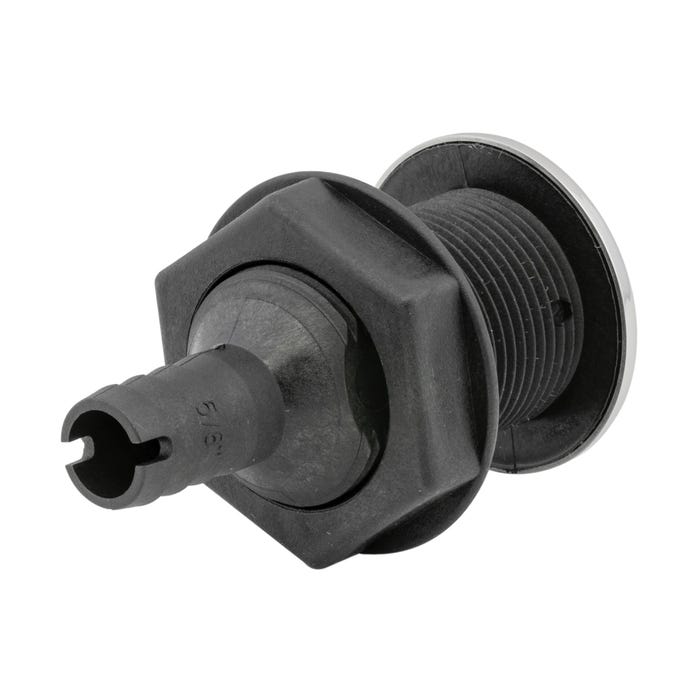 1-1/8 inch Hose Barb Stainless Steel/Nylon Thru Hull | Whitecap Marine S-3803