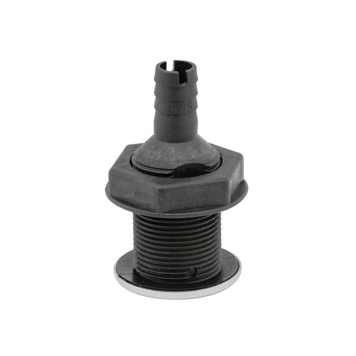 1-1/8 inch Hose Barb Stainless Steel/Nylon Thru Hull | Whitecap Marine S-3803