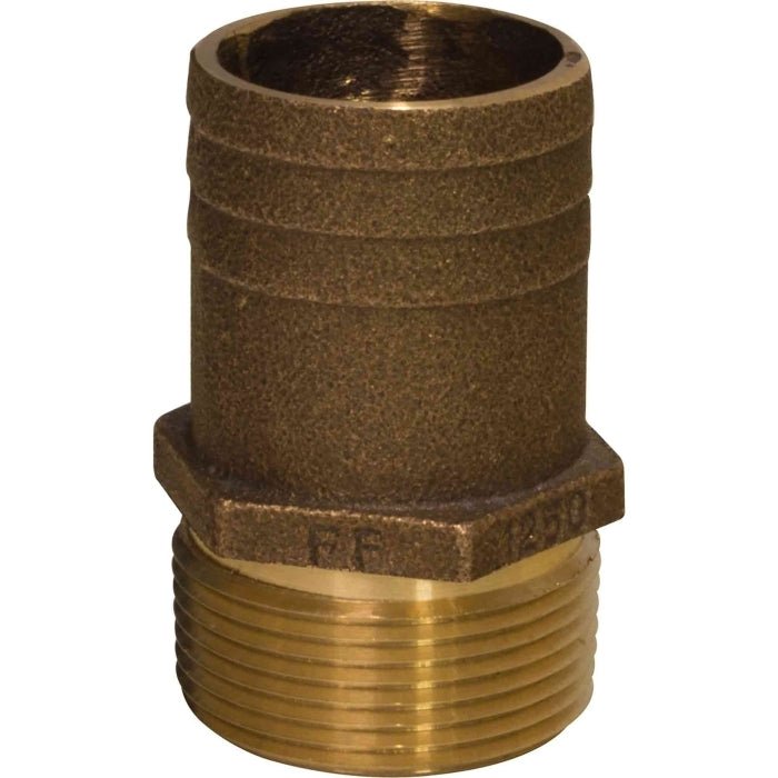 1 Inch NPT X 1 1/4 Inch Hose Barb Full Flow Pipe - to - Hose Adapter | Groco FF - 1000 - MacombMarineParts.com