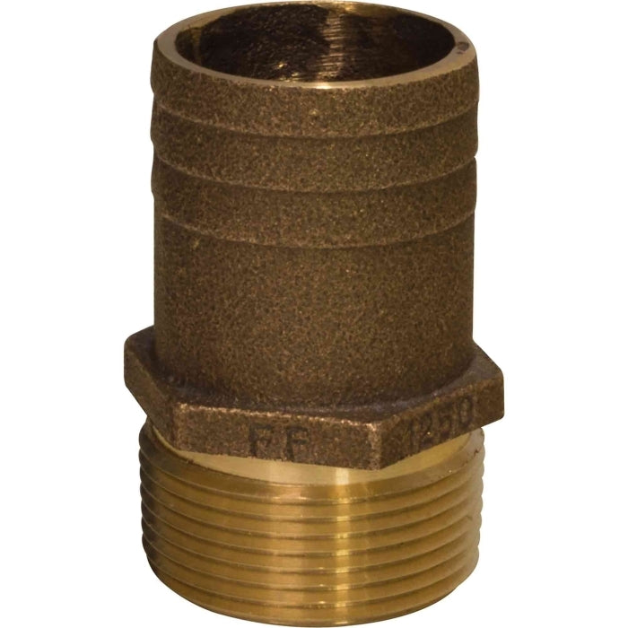 1 Inch NPT X 1 1/4 Inch Hose Barb Full Flow Pipe-to-Hose Adapter | Groco FF-1000