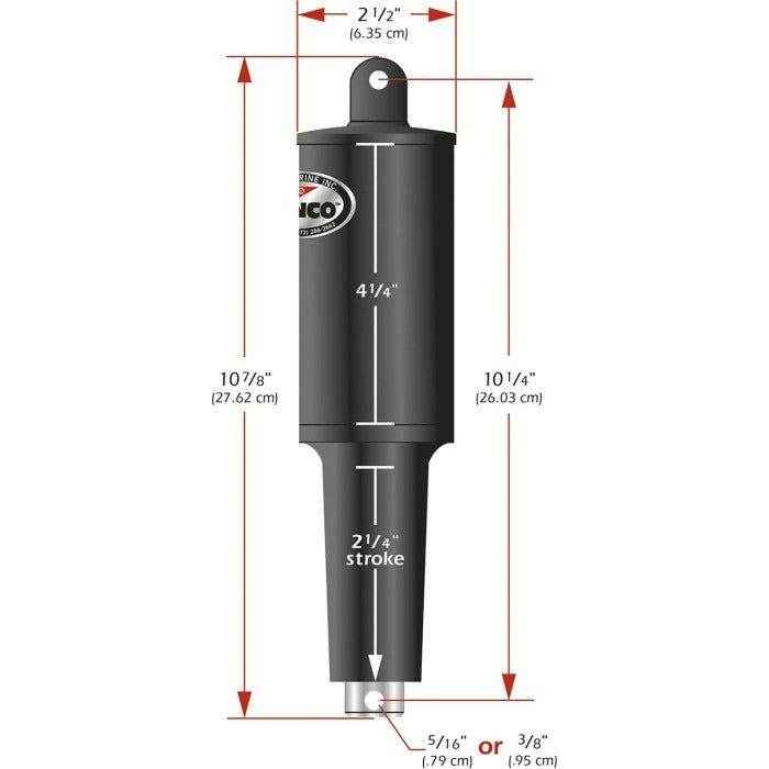 101 Series XDS Short Trim Tab Actuator 2.25 inch Stroke - 12 Volt | Lenco Marine 15057-001