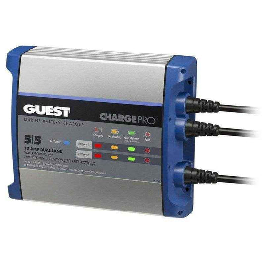 12/24 Volt 10 Amp Charger Pro Marine Battery Charger | Guest 2711A - MacombMarineParts.com