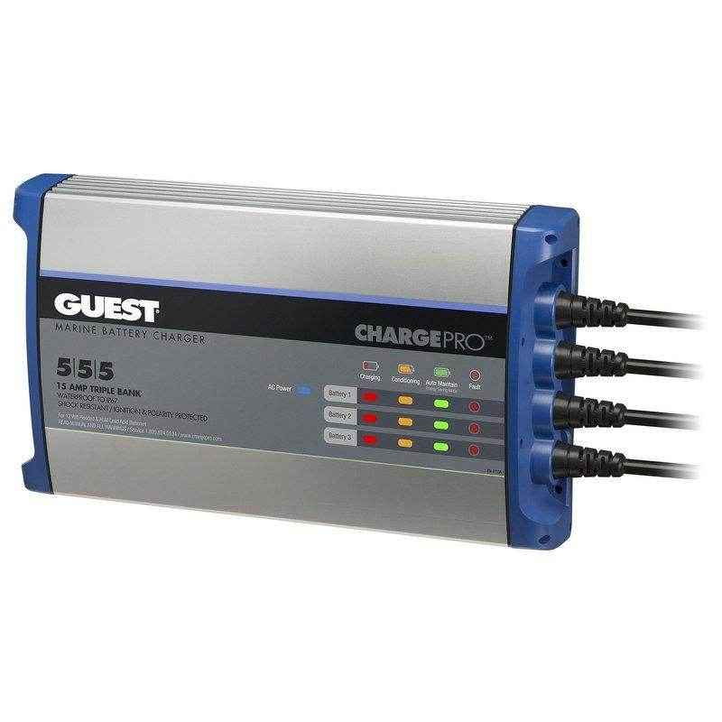 15 Amp 3 Bank Charge Pro Battery Charger | Guest 2713A - MacombMarineParts.com