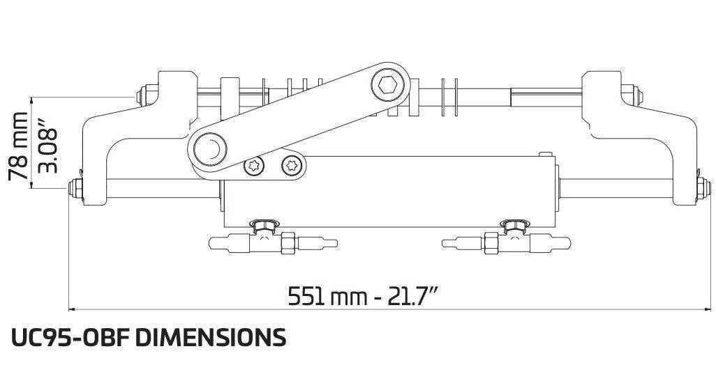 175Hp or Less Front Mount Cylinder 3 | Uflex UC95OBF-3 - MacombMarineParts.com