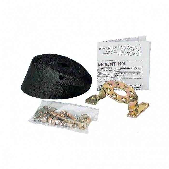 20 Degree Steering Helm Mounting Bezel - Black | Uflex USA X35 - MacombMarineParts.com