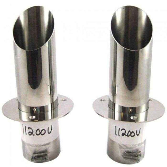 3 in. Angle Cut Exhaust Tips Without Flapper | Corsa Performance 11200 - MacombMarineParts.com