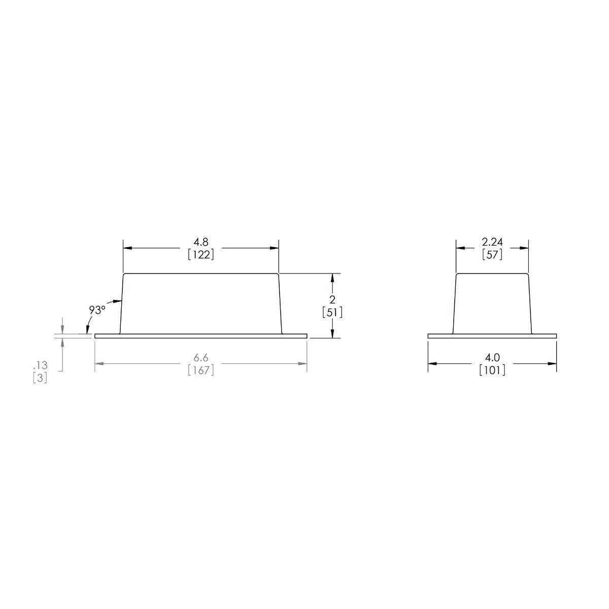 4 Inch Flat Oval Hose Ring | MSI HRF4