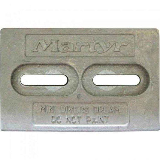 6 inch x 4 inch Mini Divers Dream Zinc Hull Anode | Martyr CMDIVERMINI