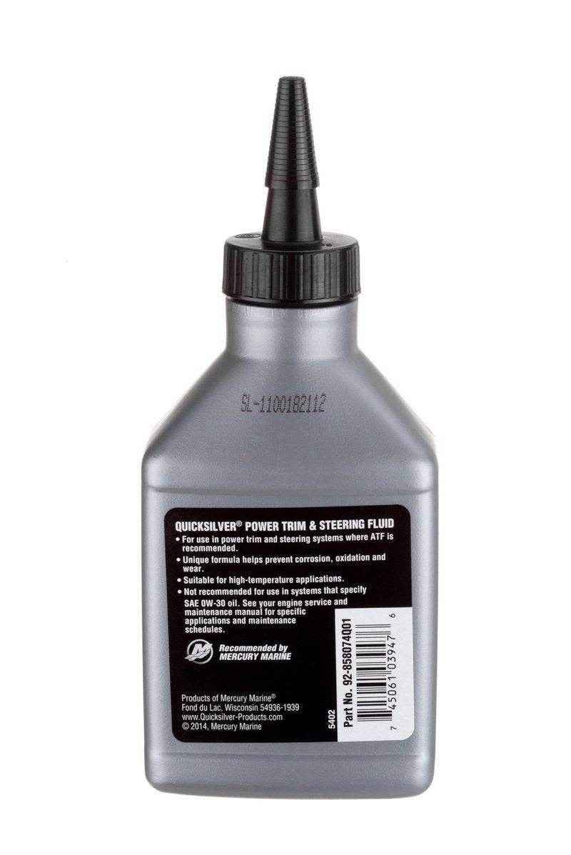8 oz. Power Trim and Steering Fluid | Quicksilver 92 - 858074Q01 - MacombMarineParts.com