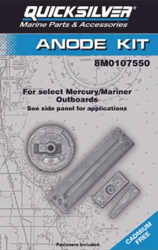 8M0107550 Aluminum Anode Kit, Mercury, 75-250HP Verado & Optimax