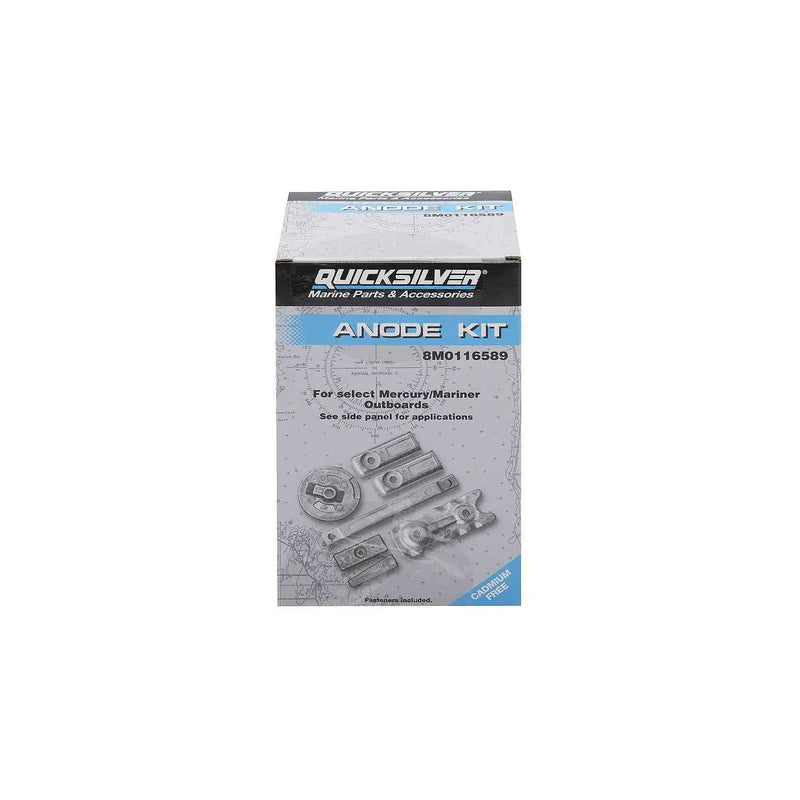 8M0116589 Transom and Gearcase Aluminum Anode Kit - Mercury, 350HP